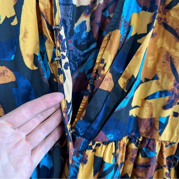 Marissa Webb Lily Floral Shirtdress long sleeve poplin cotton v-neck midi - Picture 11 of 13